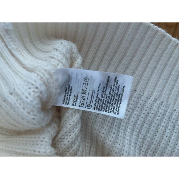 H&M ivory v-neck sweater knitted Y2K preppy style SIZE XS A001891 - Picture 6 of 8